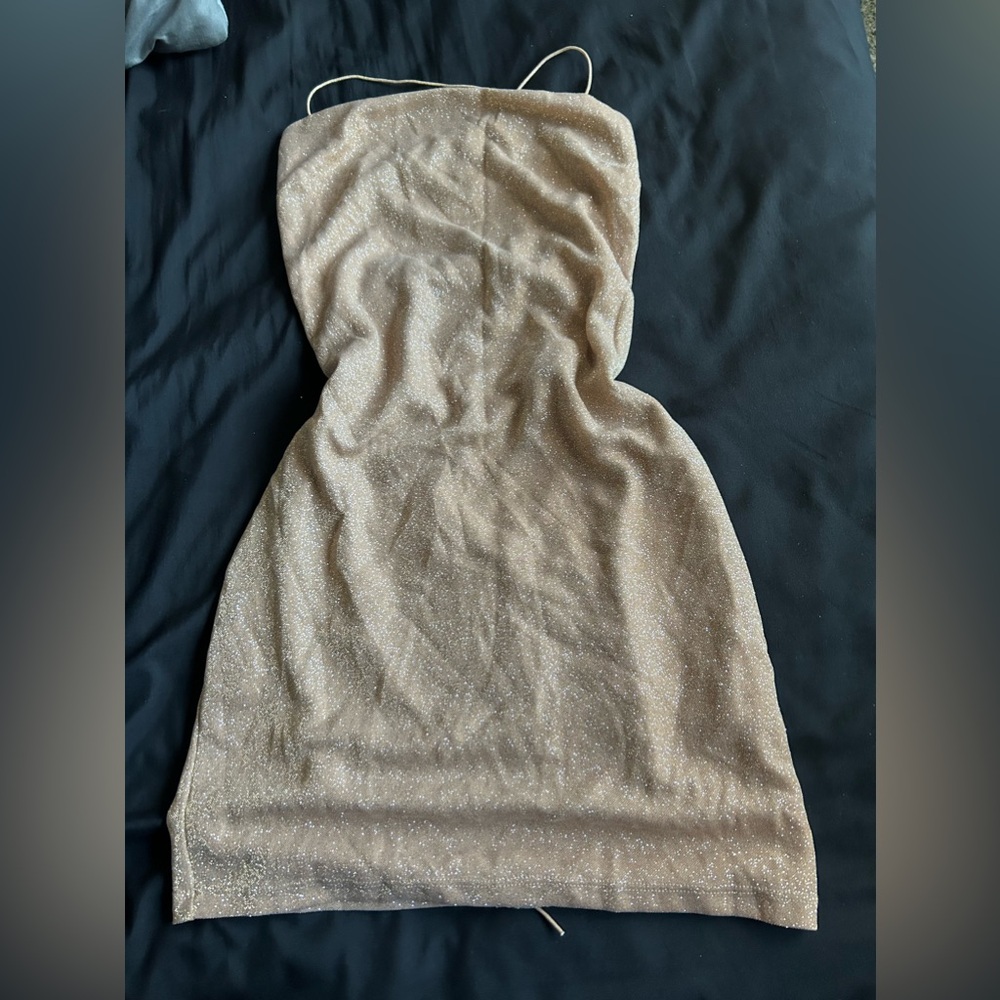 Nude Sparkly Windsor mini dress